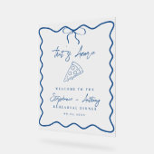 Blue That's Amore Pizza Probe Dinner Acrylschild (Winkel)