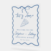 Blue That's Amore Pizza Probe Dinner Acrylschild (Winkel)