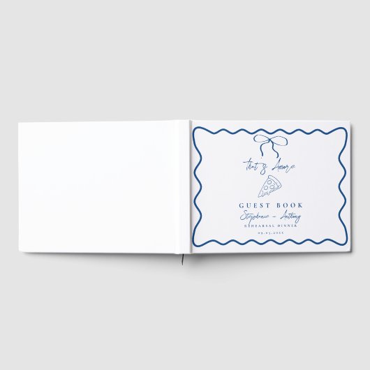 Blue That's Amore Pizza Probe Dinner Gästebuch (Voll)