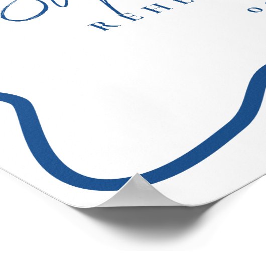 Blue That's Amore Pizza Probe Dinner Poster (Ecke)