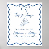 Blue That's Amore Pizza Probe Dinner Poster (Vorne)