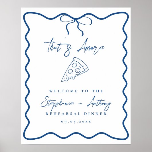 Blue That's Amore Pizza Probe Dinner Poster (Vorne)