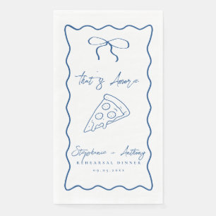 Blue That's Amore Pizza Probe Dinner Serviette
