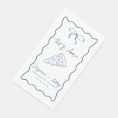 Blue That's Amore Pizza Probe Dinner Serviette (Ecke)