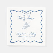 Blue That's Amore Pizza Probe Dinner Serviette (Vorderseite)