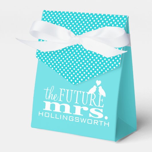 Blue The Future Mrs. Brautparty Geschenkschachtel (Vorderseite)