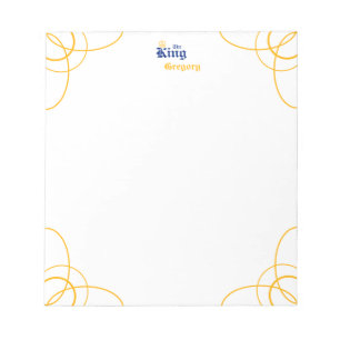Blue The King Notepad Notizblock