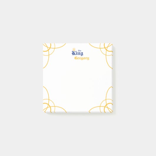 Blue The King Square Notes Post-it Klebezettel (Vorderseite)