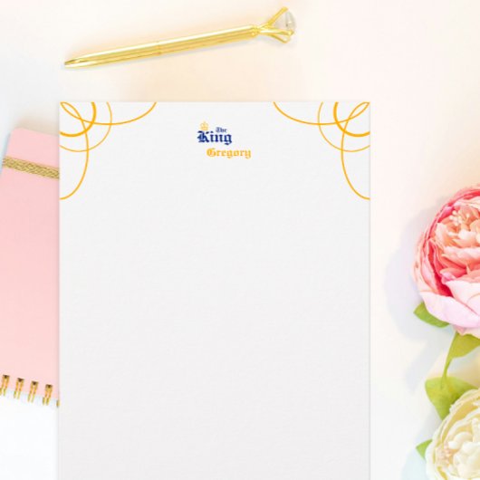 Blue The King Stationery Briefpapier