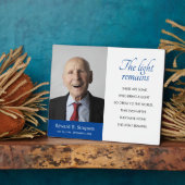 Blue The Light bleibt das Foto des Beerdigungsgedi Fotoplatte (Seite)