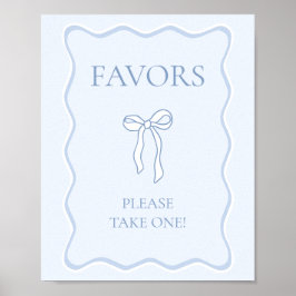 Blue The Tying the Knot Brautparty Bevorzugung Poster