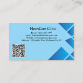 Blue Theme Customized Logo QR Doctor Visitenkarte (Rückseite)