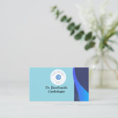 Blue theme Customized Logo QR Doctor Visitenkarte (Stehend Vorderseite)