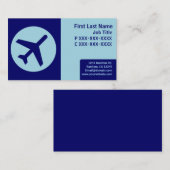 Blue Theme Retro-Visitenkarten Visitenkarte (Vorne/Hinten)