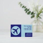 Blue Theme Retro-Visitenkarten Visitenkarte (Stehend Vorderseite)