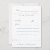 Blue Themed Baby Shower (mit Back Template) Invit Einladung (Rückseite)