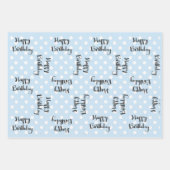 Blue-Themed Birthday Geschenkpapier Set (Vorderseite 3)