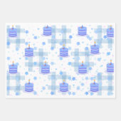Blue-Themed Birthday Geschenkpapier Set (Vorderseite)