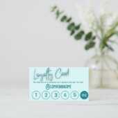 Blue Themed Loyalty Cards für Unternehmen Visitenkarte (Stehend Vorderseite)