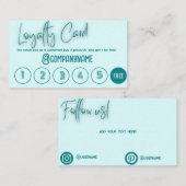 Blue Themed Loyalty Cards für Unternehmen Visitenkarte (Vorne/Hinten)