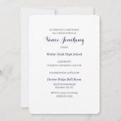 Blue Then and Now 2 Foto 2023 Abschluss Einladung (Rückseite)