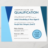 Blue Therapy Animal Graduate Certificate Diploma (Vorderseite)