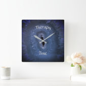 Blue Therapy Time Quadratische Wanduhr (Zuhause)