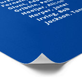 Blue This Candle Burns Class Wiedersehen Memorial Poster (Ecke)