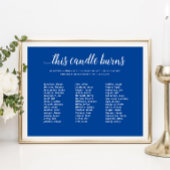 Blue This Candle Burns Class Wiedersehen Memorial Poster