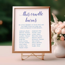 Blue This Candle Burns Class Wiedersehen Memorial Poster