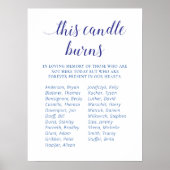 Blue This Candle Burns Class Wiedersehen Memorial Poster (Vorne)