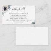 Blue Thistle Anemone Hochzeit wünschend gut Begleitkarte (Vorne/Hinten)