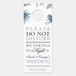 Blue Thistle Botanical Türanhänger