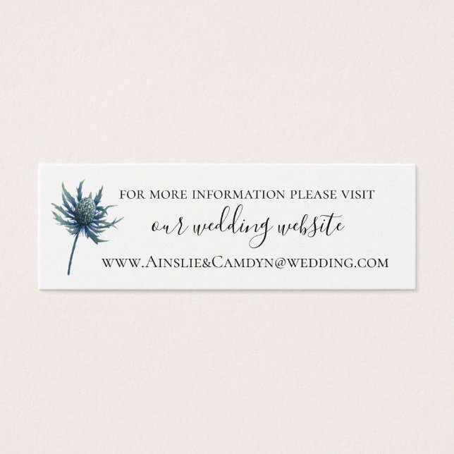 Blue Thistle Botanical Wedding Website (Vorderseite)