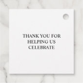 Blue thistle botanische Blumen Hochzeit danke gi Geschenkanhänger (Rückseite)