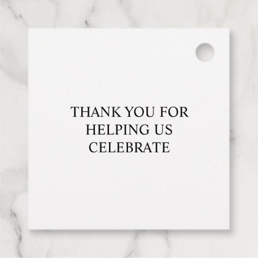 Blue thistle botanische Blumen Hochzeit danke gi Geschenkanhänger (Rückseite)