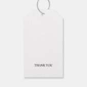 Blue Thistle botanische Blumenhochzeit vielen Dank Geschenkanhänger (Rückseite)