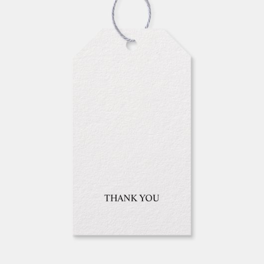 Blue Thistle botanische Blumenhochzeit vielen Dank Geschenkanhänger (Rückseite)