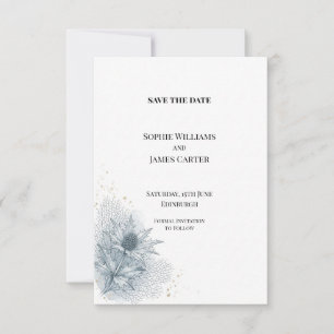 Blue Thistle Botanische Hochzeit Save the Date