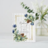 Blue Thistle Eucalyptus Wedding Wonderland (Stehend Vorderseite)