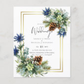 Blue Thistle Eucalyptus Wedding Wonderland (Vorderseite)