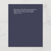 Blue Thistle Eucalyptus Wedding Wonderland Flyer (Hinten)
