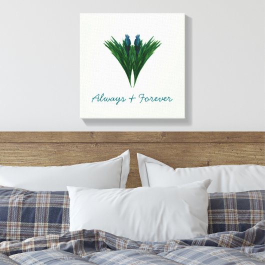 Blue Thistle - Immer & Forever - Leinwand (Insitu (Schlafzimmer))