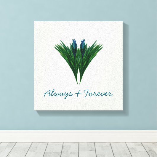 Blue Thistle - Immer & Forever - Leinwand (Insitu (Holzboden))