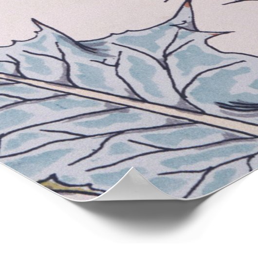 Blue Thistle Poster (Ecke)