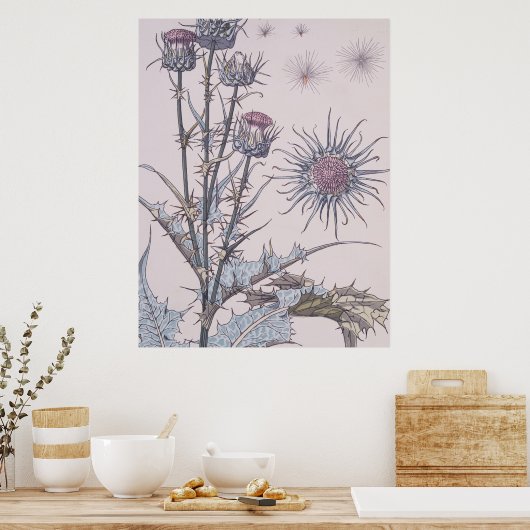 Blue Thistle Poster (Küche)