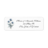 Blue Thistle Scottish Floral Return Address Label (Vorne)