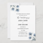Blue Thistle Scottish Scotland Simple Wedding Einladung (Vorderseite)
