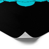 Blue Thousand Petal Lotus Mandala Poster (Ecke)