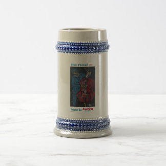 Blue Thread Anzugs Bierglas